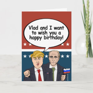 Trump Putin Birthday Card - Vladamir och jag önska Kort