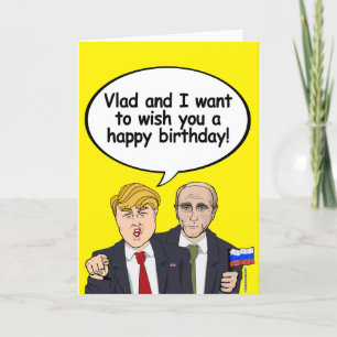 Trump Putin Birthday Card - Vladamir och jag önska Kort