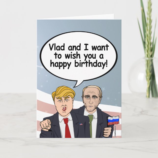 Trump Putin Birthday Card - Vladamir och jag önska Kort (Framsida)