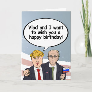 Trump Putin Birthday Card - Vladamir och jag önska Kort