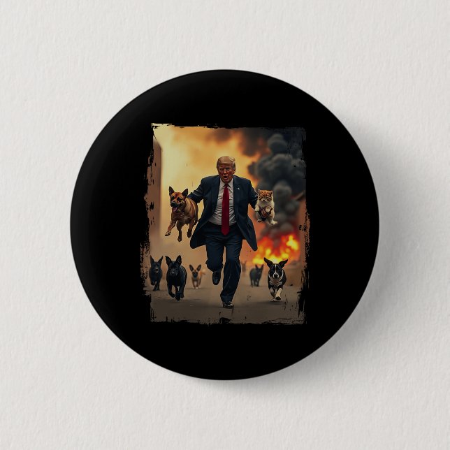 Trump Räddar Hundar  Knapp (Framsida)