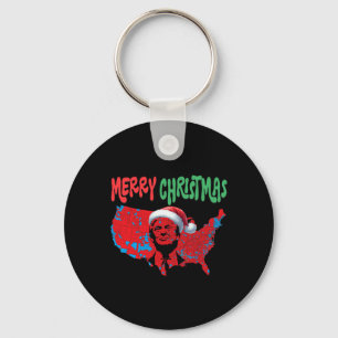 Trump Red Election Karta God jul Trump Winne Nyckelring