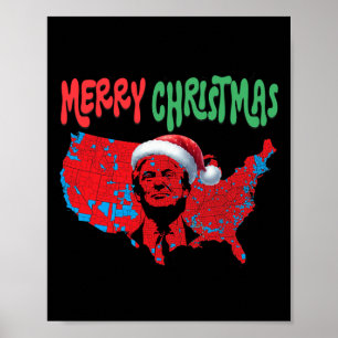 Trump Red Election Karta God jul Trump Winne Poster