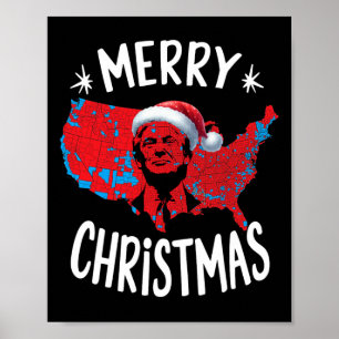 Trump Red Election Karta God jul Trump Winne Poster