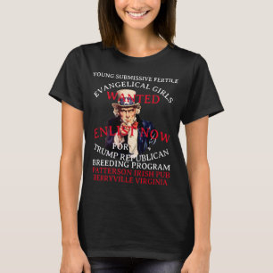 TRUMP REPUBLICAN BREEDING PROGRAM ENLIST NU T SHIRT