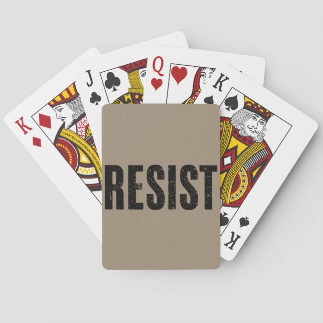 Trump ResistTrump Protest Anti Public Protest Casinokort (Baksidan)