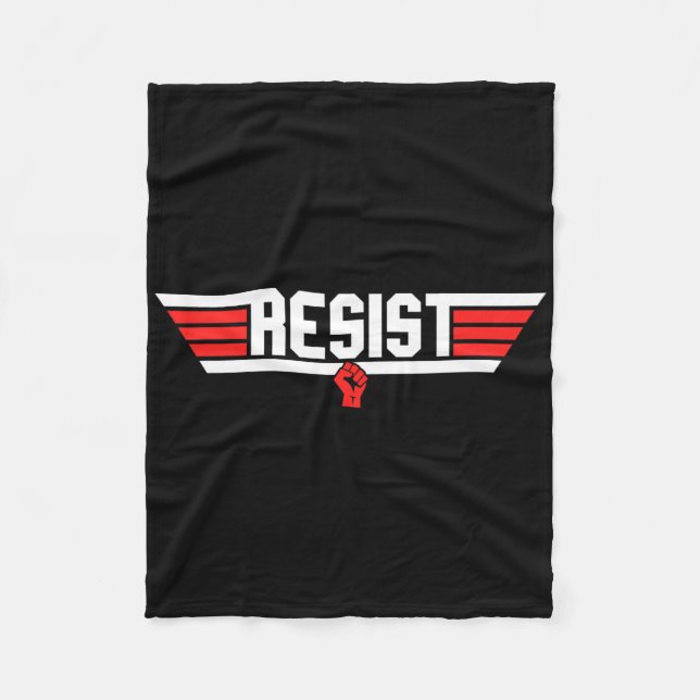 Trump ResistTrump Protest Anti Public Protest Fleecefilt (Framsidan)