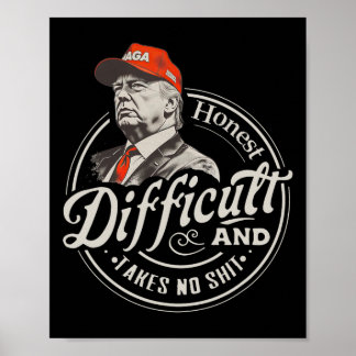 Trump Retro Ärlig Och Svåra Uttalanden Nej Poster