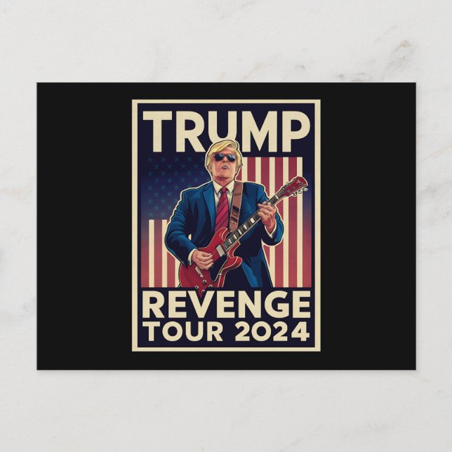 Trump Revenge Tour 2024 Politiskt val 2024 Vykort (Framsida)