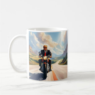 Trump ridning Motorcycle Benice rd Southwest USA Kaffemugg