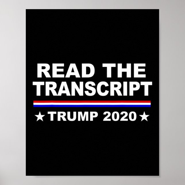 Trump Riksrätts Hoax Tröja Läs Uttalandet  Poster (Framsidan)