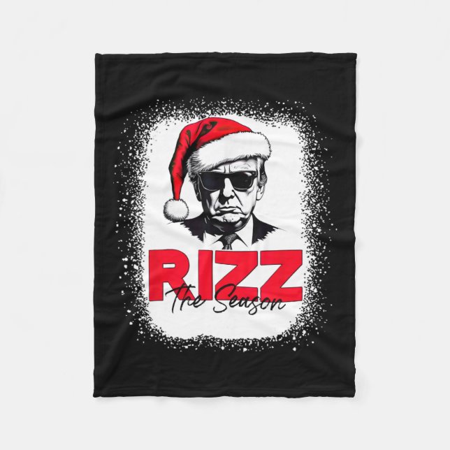 Trump Rizz, årsäsong jul-nuny Donald Trump Fleecefilt (Framsidan)