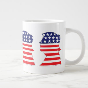 Trump röd vit och blå jumbo mugg