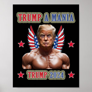 Trump rolig brottning Trumpamania Republikansk kon Poster