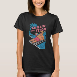 Trump rolig chillar som en brottsling Trump 2024 T Shirt