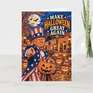 Trump Rolig Halloween-kort | Patriotisk Halloween Kort