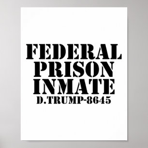 Trump Rolig Halloween Kostym T Shirt Fånge På Anst Poster
