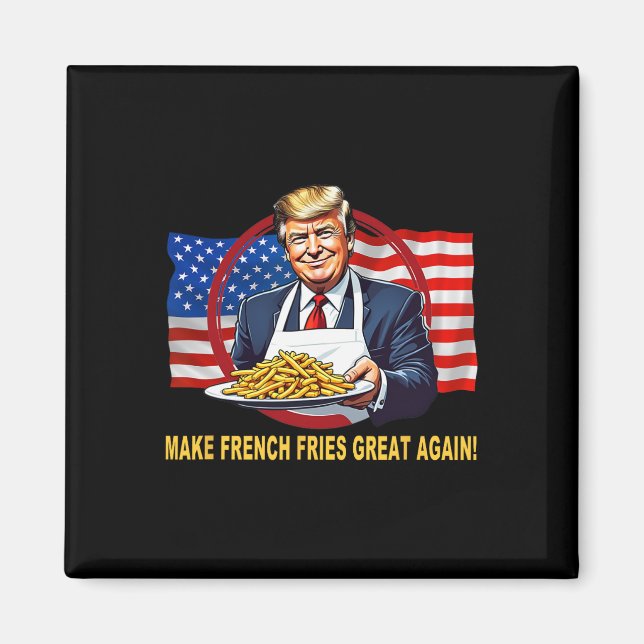 Trump Roliga Gör Pommes Great Again  Magnet (Framsidan)