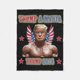 Trump Roligt Brottning Trumpamania Republikansk Ko Fleecefilt