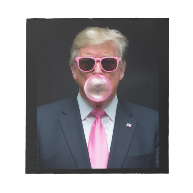 Trump Rosa Bubble Gum President 47 USA Anteckningsblock (Framsida)