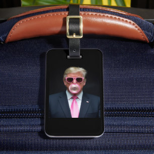 Trump Rosa Bubble Gum President 47 USA Bagagebricka