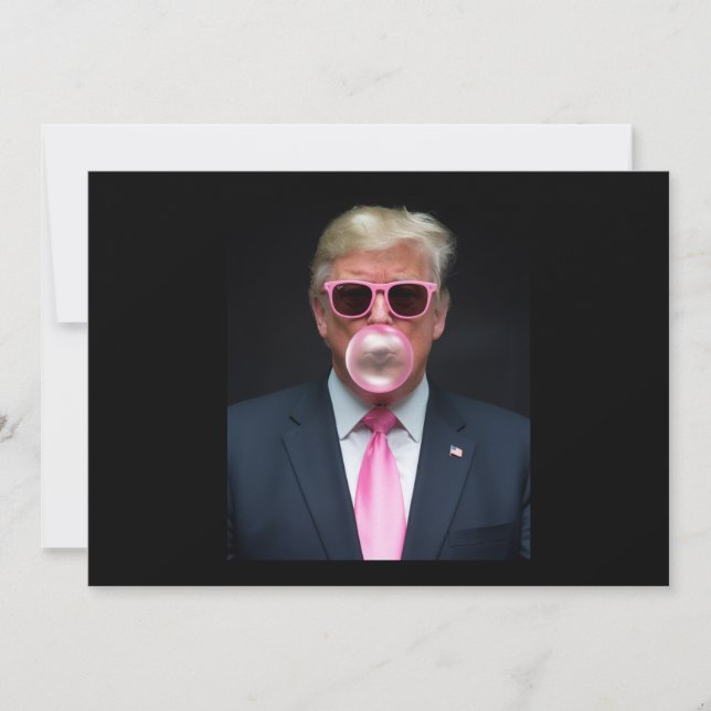 Trump Rosa Bubble Gum President 47 USA Inbjudningar (Framsida)