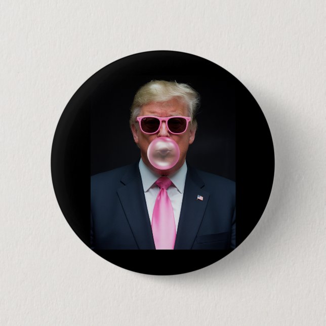 Trump Rosa Bubble Gum President 47 USA Knapp (Framsida)