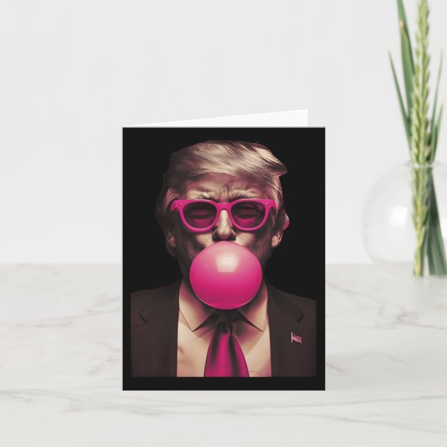 Trump Rosa Bubblegum Funny Kort (Framsida)