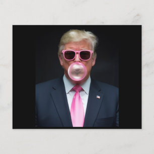 Trump Rosa Bubblegum President 47 USA Flygblad