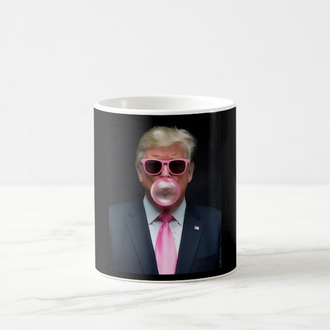 Trump Rosa Bubblegum President 47 USA Kaffemugg (Center)