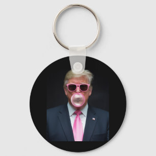 Trump Rosa Bubblegum President 47 USA Nyckelring