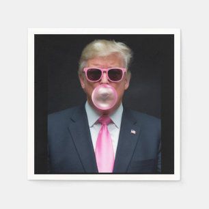 Trump Rosa Bubblegum President 47 USA Pappersservett
