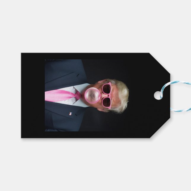 Trump Rosa Bubblegum President 47 USA Presentetikett (Framsidan (Horisontell))