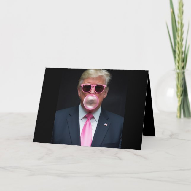Trump Rosa Bubblegum President 47 USA Tack Kort (Framsida)