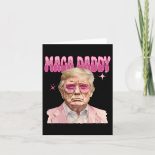 Trump Rosa Sungles Maga pappa Funny Trump 2024 Kort