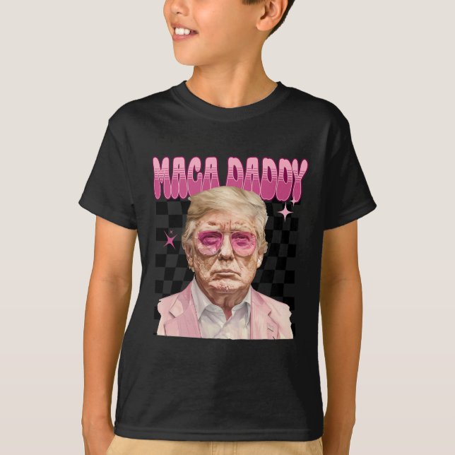 Trump Rosa Sungles Maga pappa Funny Trump 2024 T Shirt (Framsida)