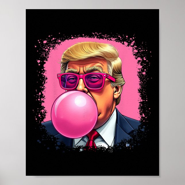 Trump Rosa Tuggummi  Poster (Framsidan)