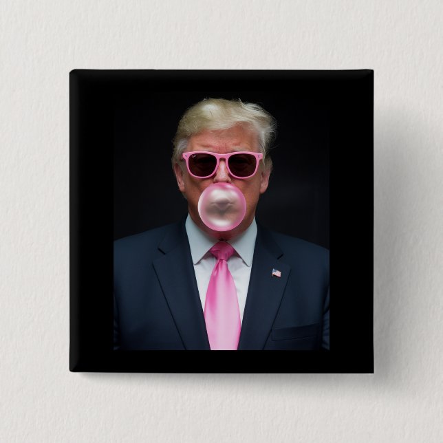 Trump Rosa Tuggummi President 47 USA Knapp (Framsida)