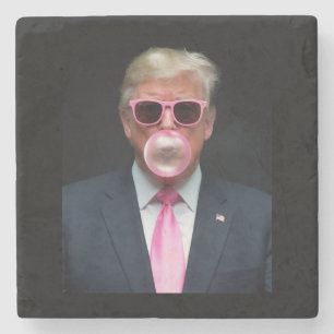 Trump Rosa Tuggummi President 47 USA Stenunderlägg