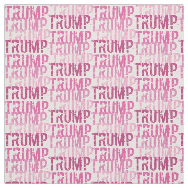Trump Rosa Typography Fabric Tyg (Provkarta)