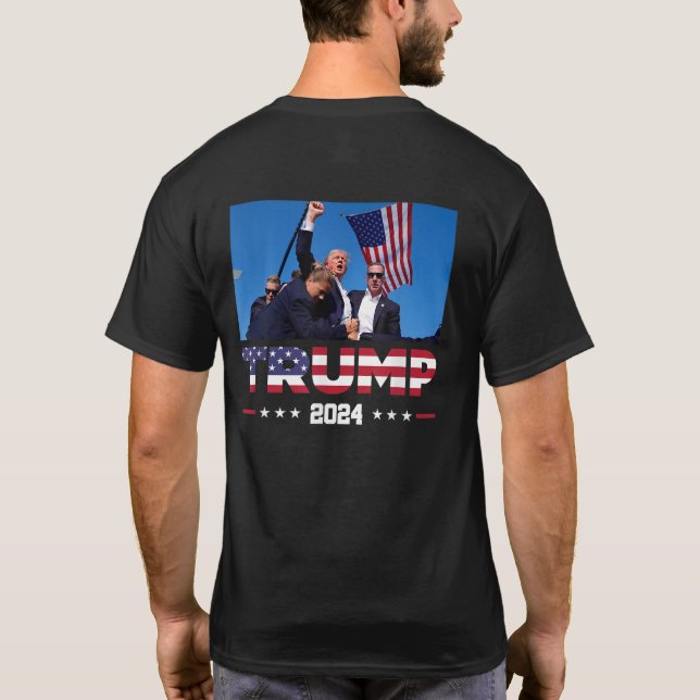 TRUMP: s budskap till amerikanerna om att bekämpa T Shirt (Baksida)