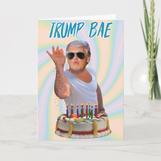 Trump Salt Bae Birthday Funny Papper Card Kort (Framsida)