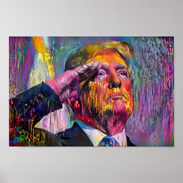 Trump Salute - New Orleans Stil - Poster