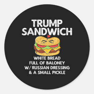 Trump Sandwich Anti-trump-Vintage Runt Klistermärke