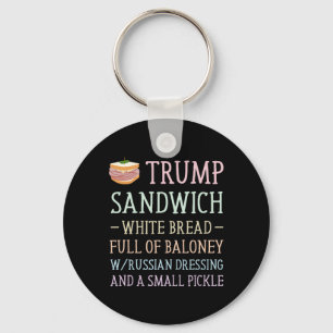 Trump Sandwich Sign Funny Nyckelring