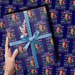 Trump Santa Hat Gör jul Underbar igen blå Presentpapper<br><div class="desc">Trump Santa Hat,  gör julen Underbar igen,  tomtrubben Julafton Ugly Blue Wrapping Papper</div>