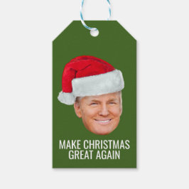 Trump Santa Hat Gör jul Underbar igen roligt Presentetikett