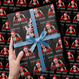 Trump Santa Hat Gör julen Underbar igen Presentpapper