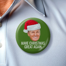 Trump Santa Hat - Gör julen Underbar igen roligt Knapp