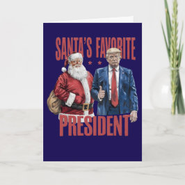 Trump Santa's Favorite President Christmas Card Kort